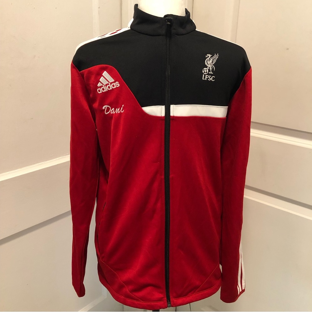 Liverpool FSC adidas mens soccer athletic full zip top size small